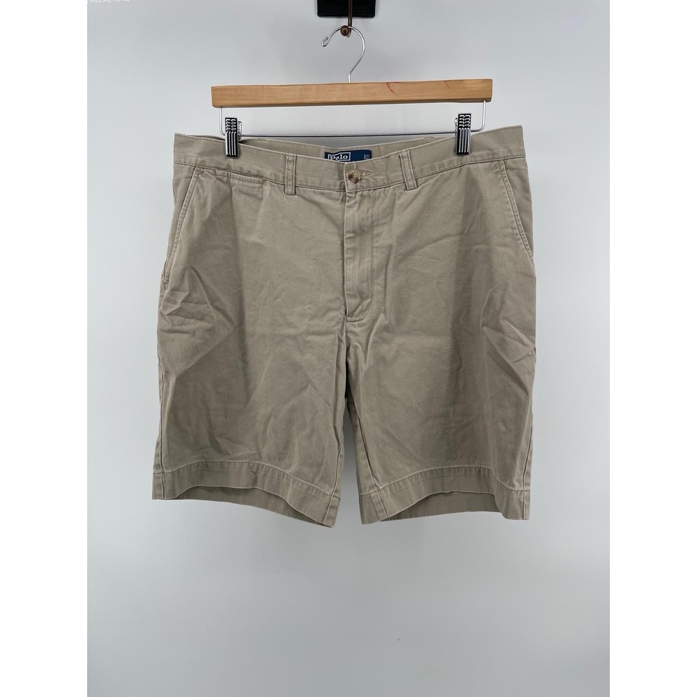 Polo Ralph Lauren Prospect Shorts Men Size 36 Khaki Chino Cotton Classic Casual